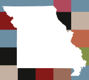 Missouri on quilt background