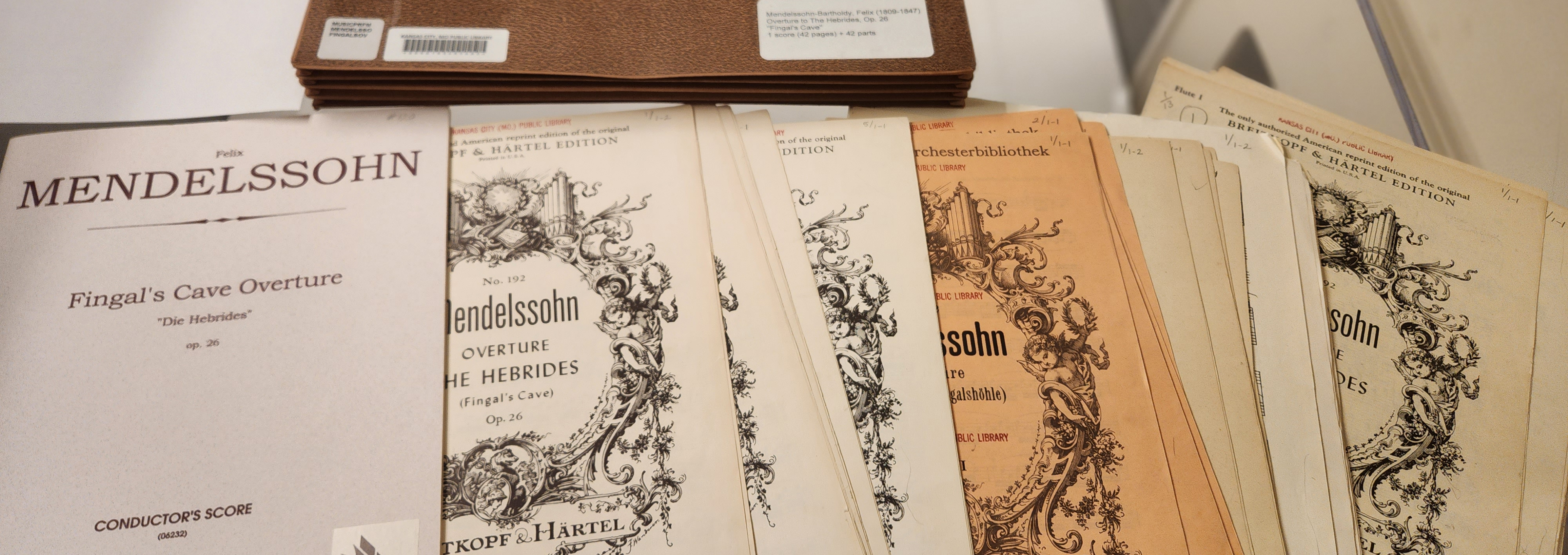 sheet music on table