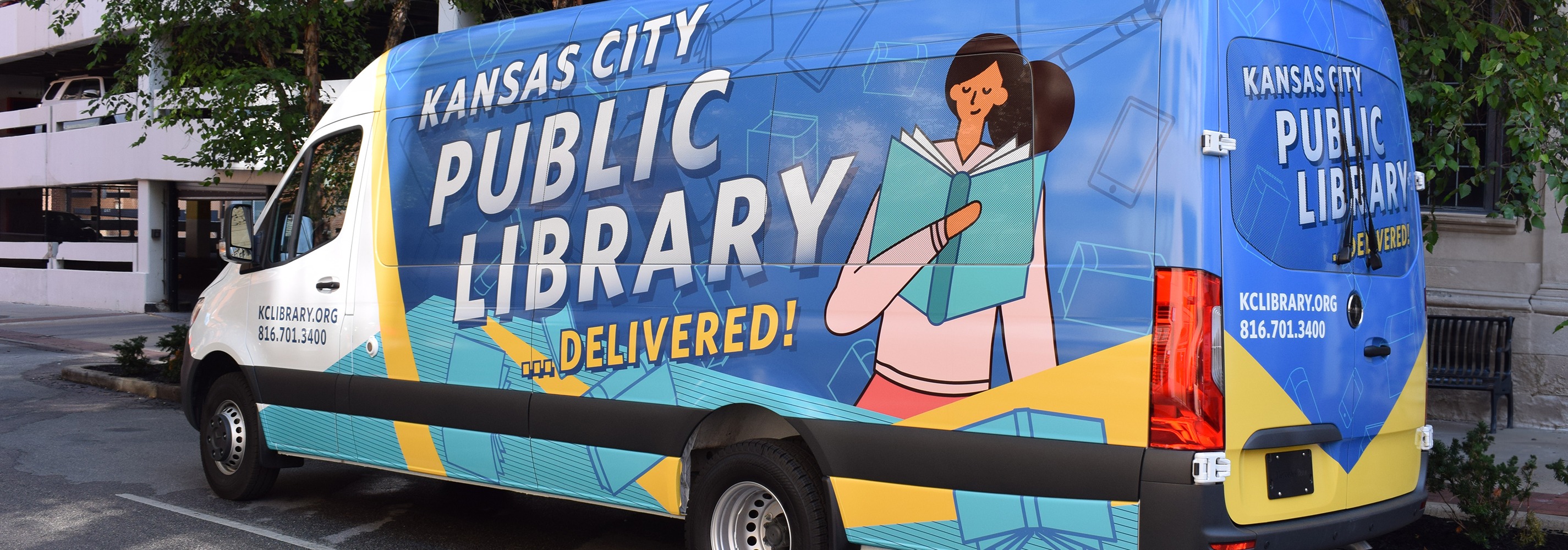 bookmobile parked on road
