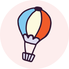 illustration of hot air balloon