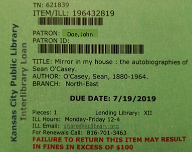 ILL Green Sticker example