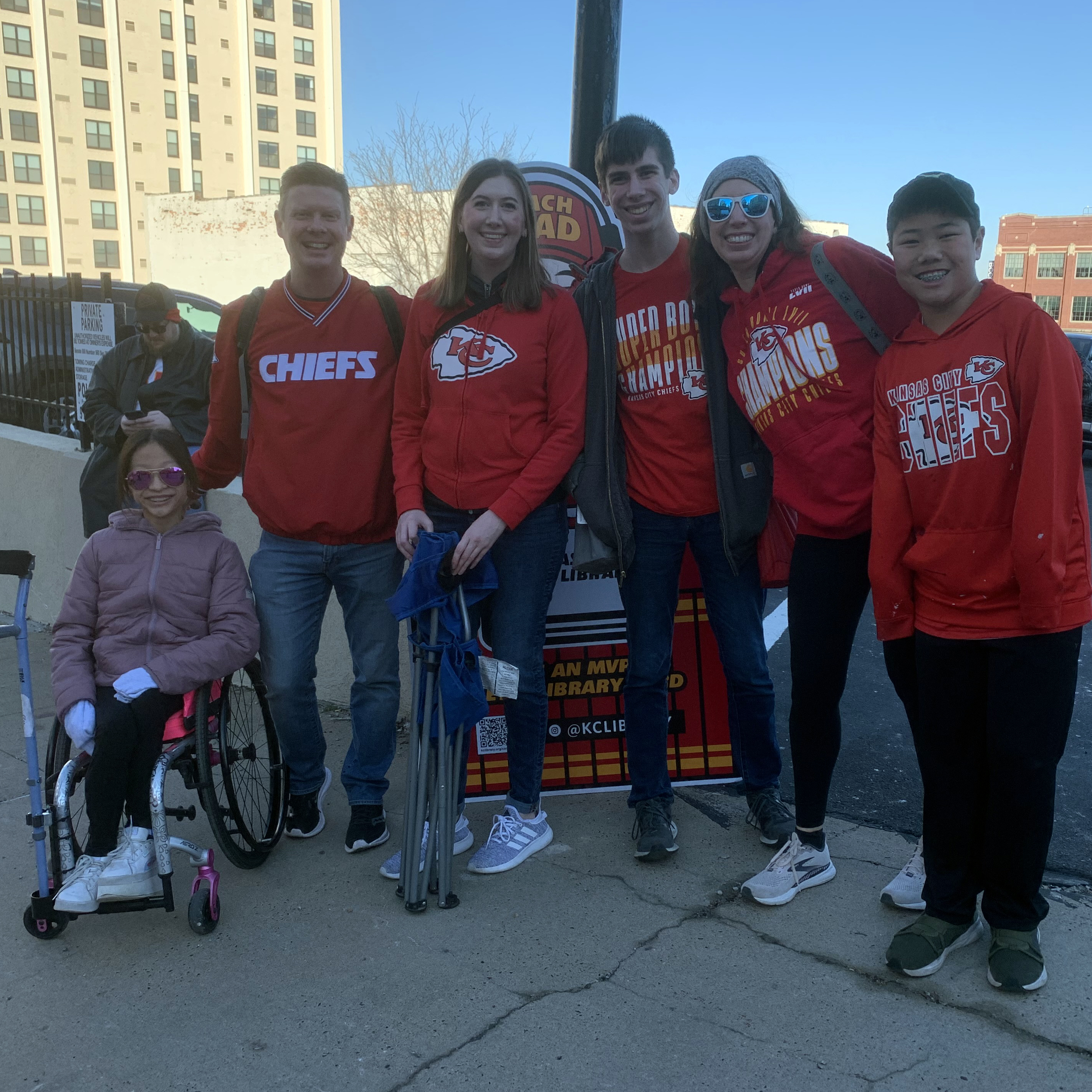 group of 6 by cardboard cutout