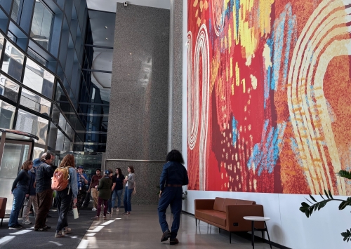 Artwork along the Urban Hikes Library District tour