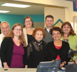 Irene Ruiz with Ruiz branch staff, 2011