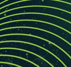 green circles on black background