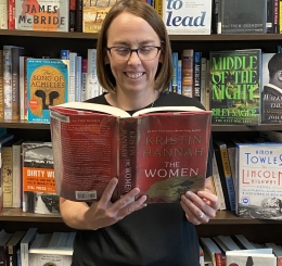 Abby Yellman reads a book.