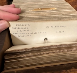 Card catalogue in the Missouri Valley Special Collections.