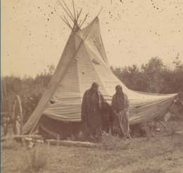 Indigenous people of America in sepia