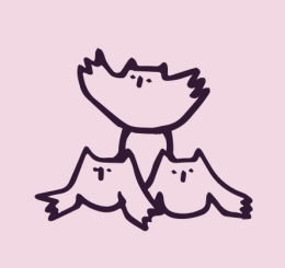 illustration of 3 owls stacked in pyramid