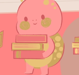 illustration of rabbit, turtle, and penguin reading