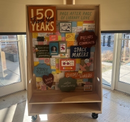 Hallmark installation including thank you notes from patrons