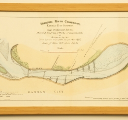 Missouri River Commission Map of Missouri River