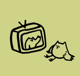 illustration of owl with old tv set