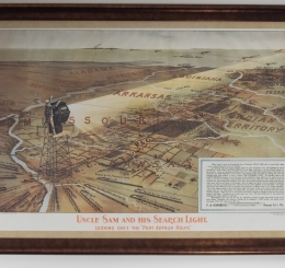 Uncle Sam and His Search Light Looking Over the Port Arthur Route