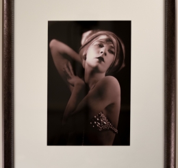 Portrait of Ernestine Myers in Pearl Bralette