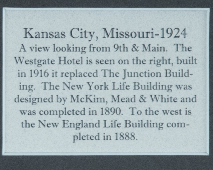 A panoramic view of Kansas City from 9th and Main detail