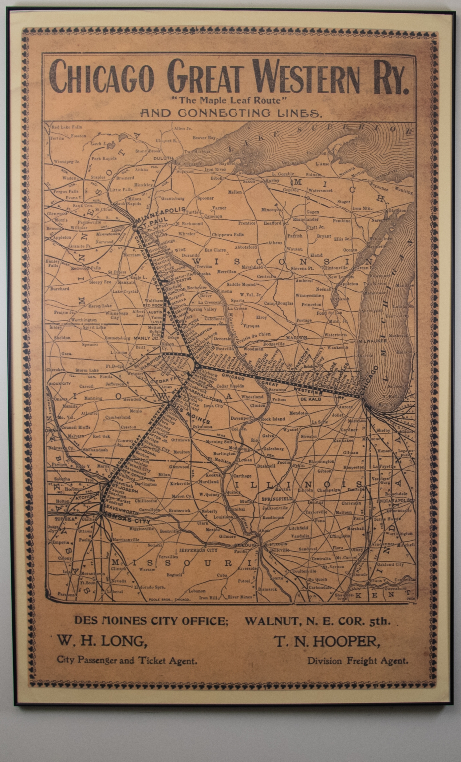 Chicago Great Western Railway Route Map