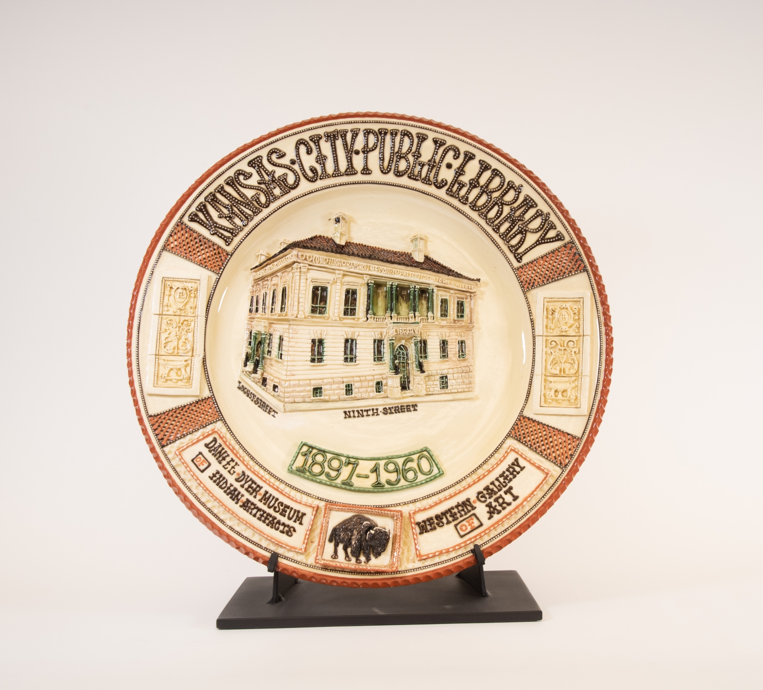 Commemorative Plate for then 9th & Locust Library