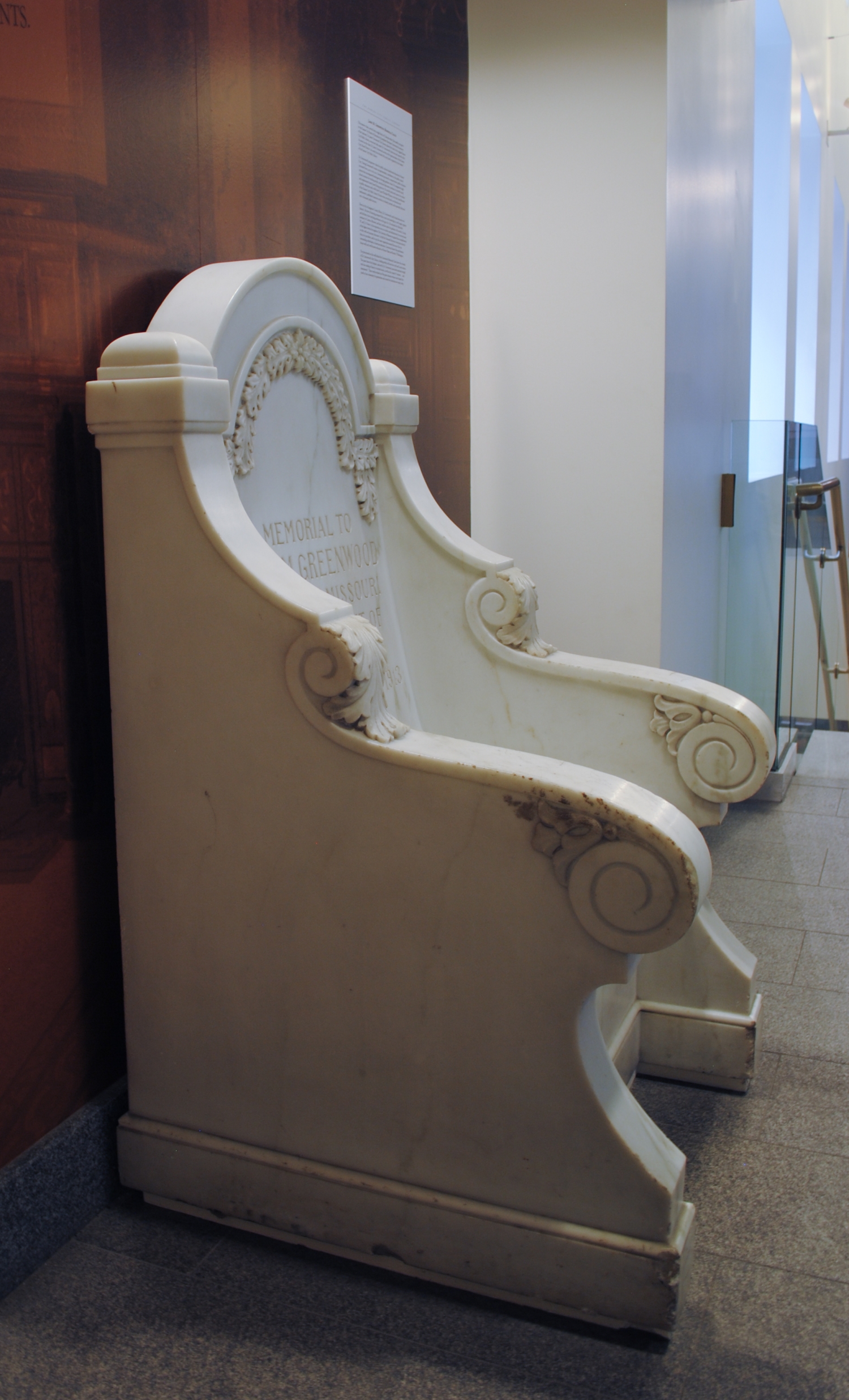 James M Greenwood  Memorial Chair Alternate View