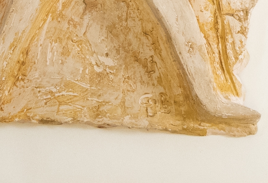 Man Playing Harp, signature