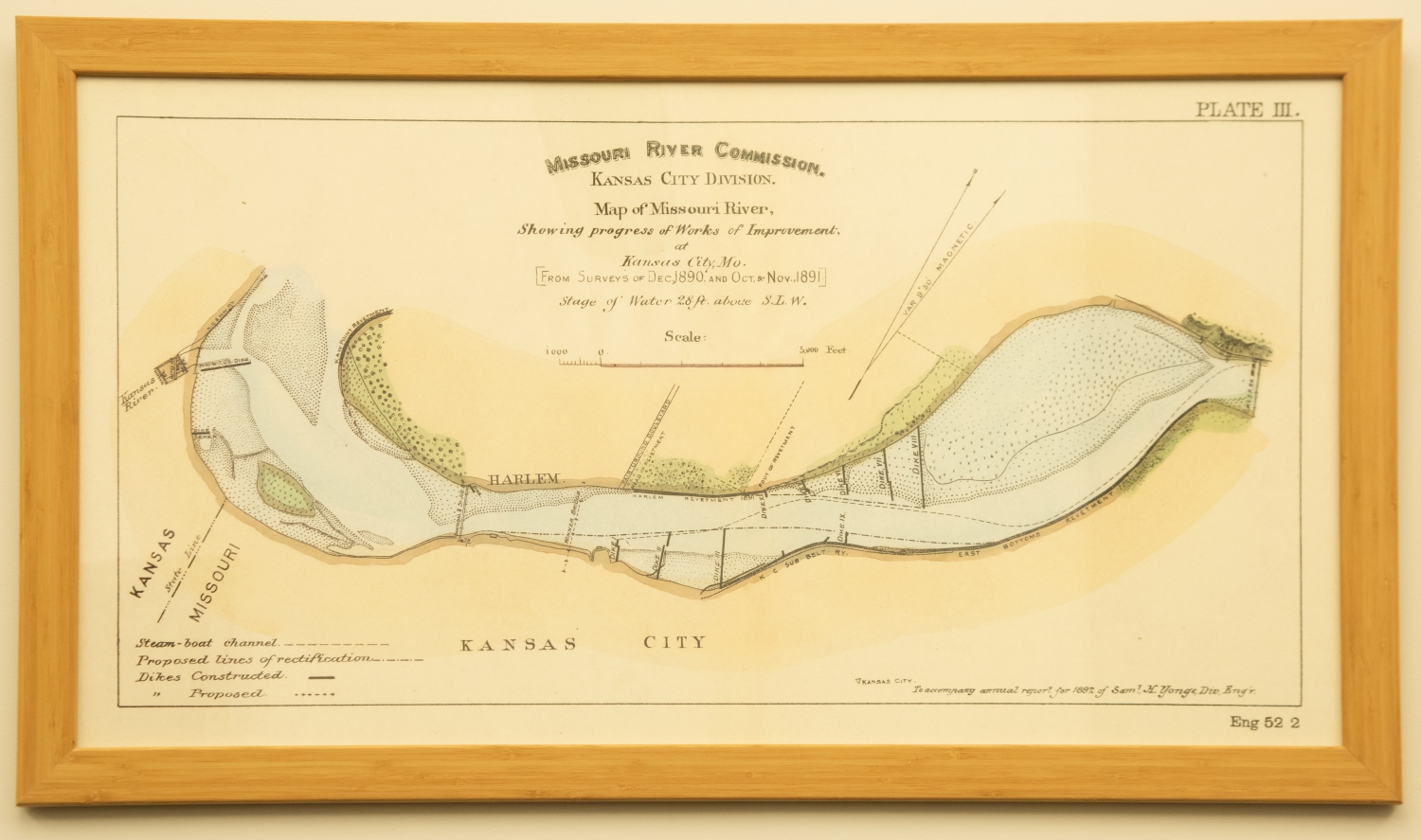 Missouri River Commission Map of Missouri River