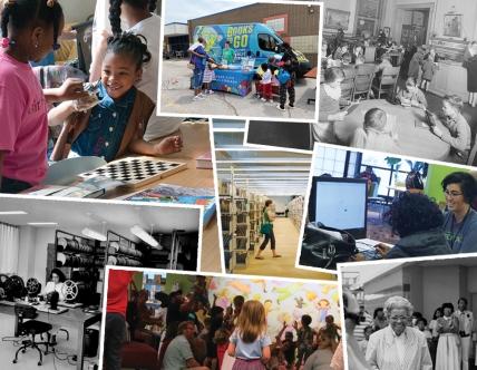 Library pictures throughout the years