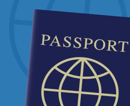 dark blue passport book