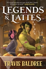 A cover of an female ogre standing back to back with a woman with pink skin and horns