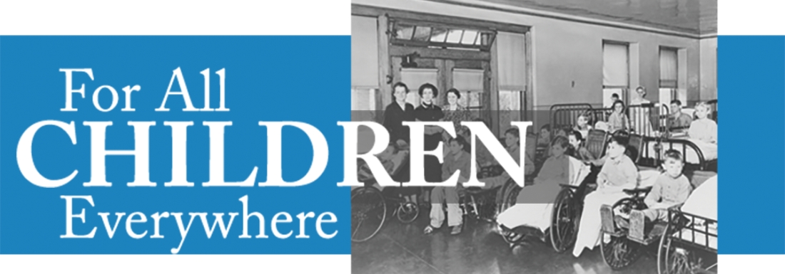 children in wheelchairs and hospital beds