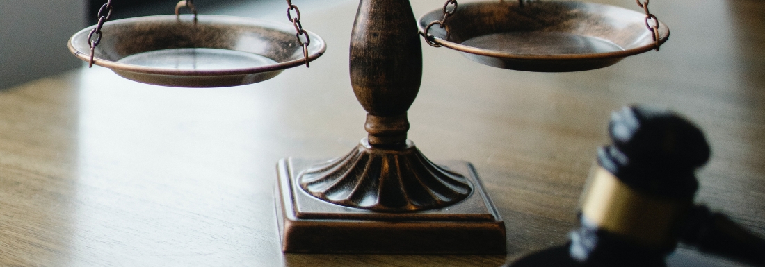 scales next to gavel