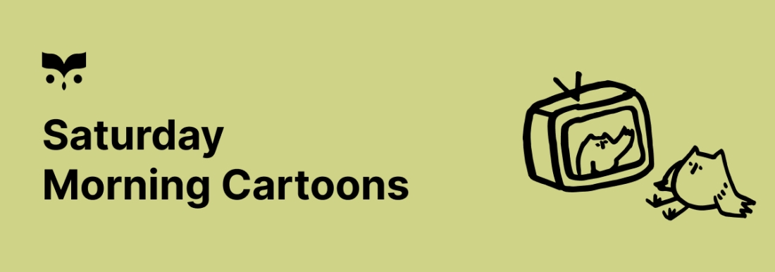 illustration of owl with old tv set