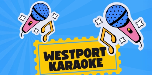 illustration of ticket, microphones, and music notes