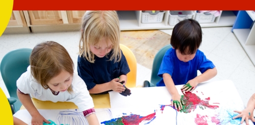 children doing crafts